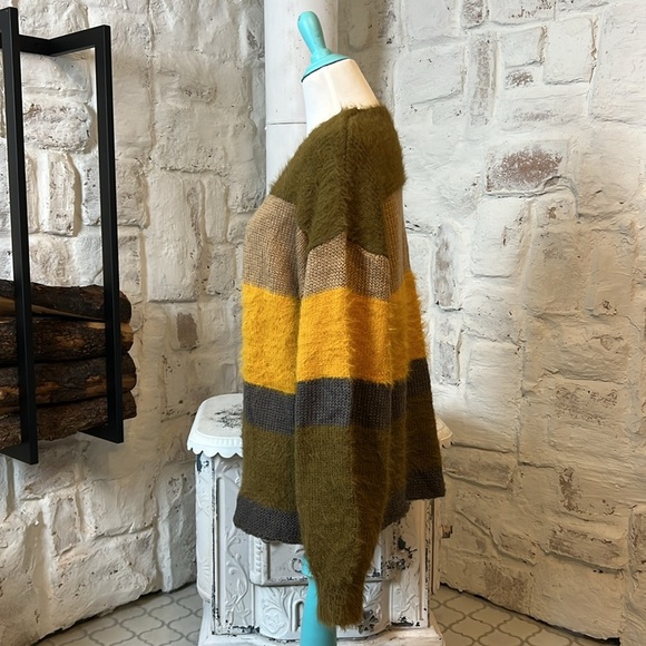 NWT | Love Riche | Oversized Multicolor Stripe Cardigan - Picture 3 of 5